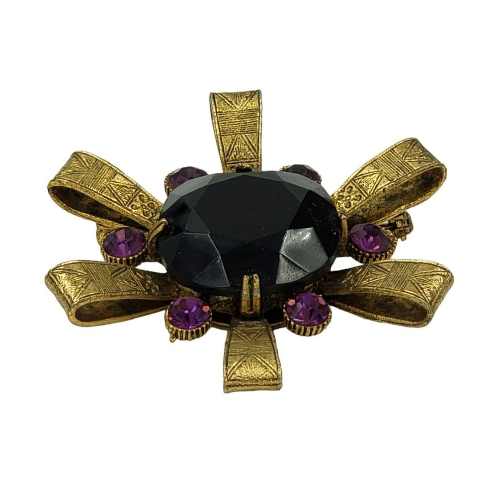 Capri Egyptian Revival Brooch Signed Vintage - Picture 12 of 12